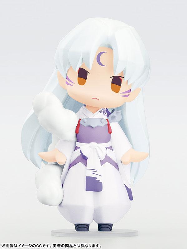 殺生丸HELLO!GOOD SMILE可動模型,白色和服站姿。