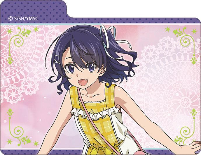 角色牌組收納盒,橫谷李戀女僕裝,粉色蕾絲背景。