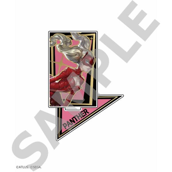 立牌:女神異聞錄5 The Royal & The Phantom X 豹,紅色緊身衣角色,附「PANTHER」字樣底座。