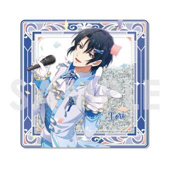 和泉一織亮晶晶星光收藏 Vol.2,手持麥克風的偶像角色,藍色邊框設計。