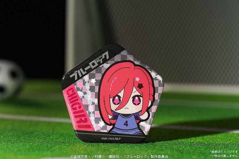 徽章:藍色監獄 HUGGY系列 千切豹馬,五角形設計,角色穿著4號球衣。