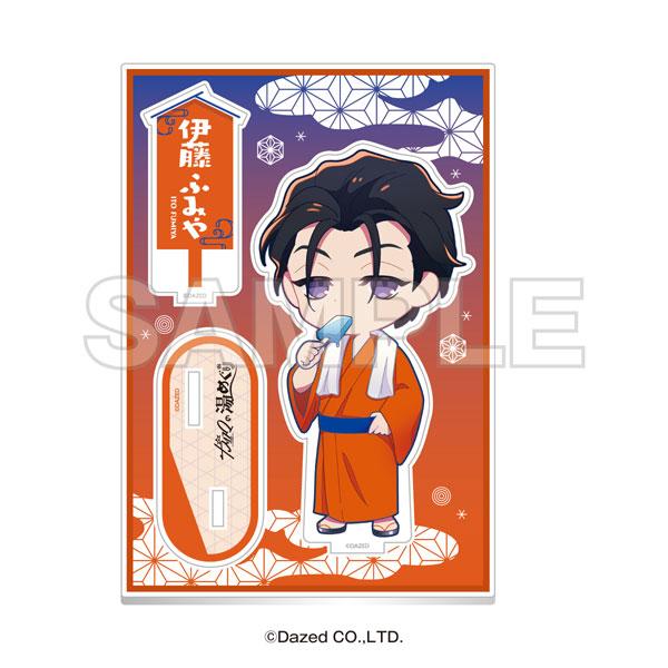 「超人共居單位的故事『魅力』」迷你Q版立牌,伊藤文也泡湯裝扮,手持冰棒。