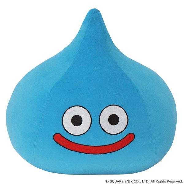 勇者鬥惡龍 微笑史萊姆 毛絨娃娃LL,藍色史萊姆造型,正面微笑表情。