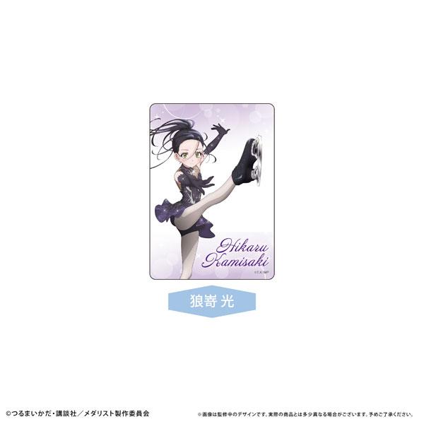 狼嵜光穿著溜冰服抬腿滑冰的透明寫真卡