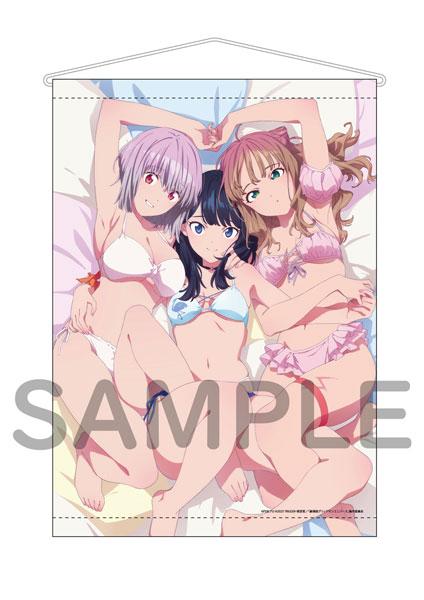 劇場版『GRIDMAN Universe』掛布:六花、茜、夢芽泳裝造型,臥姿合影。