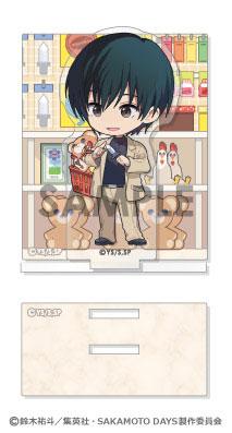 南雲 Acryroom 立牌,角色手持購物籃,站在商店背景前。