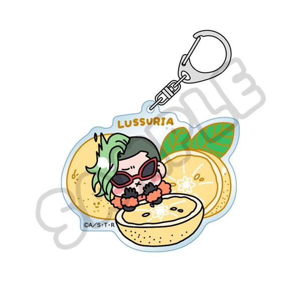 家庭教師REBORN! 路斯利亞壓克力鑰匙圈,Q版造型與檸檬。