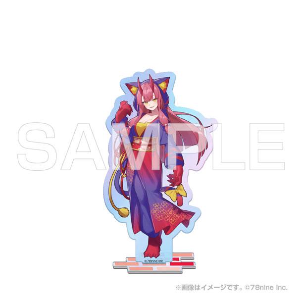 酒吞童子動物裝極光立牌,身著和服,帶有角和尾巴的可愛造型。