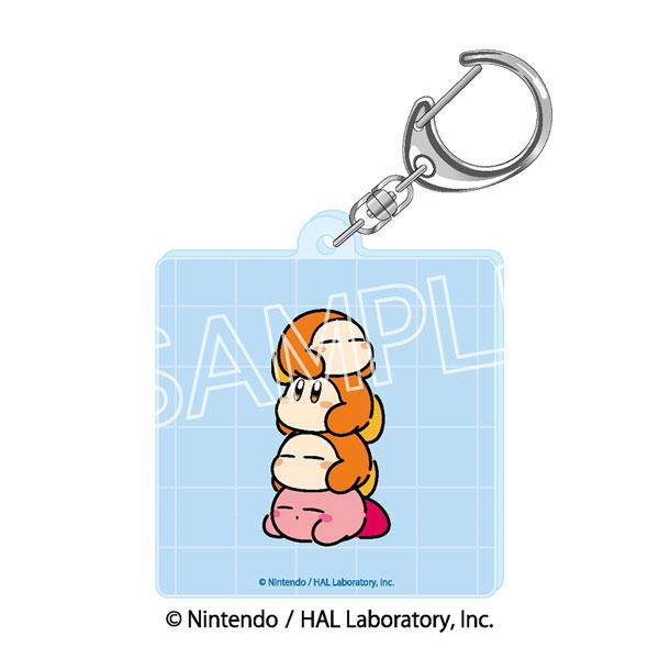 星之卡比與瓦豆魯迪疊疊樂造型片狀鎖匙扣D款。