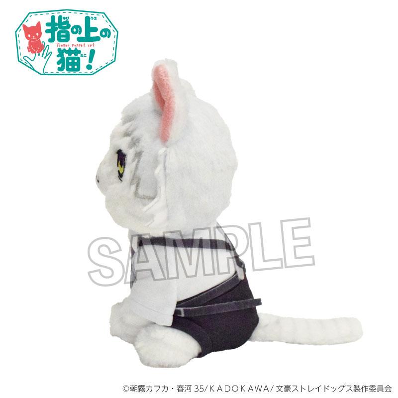 文豪野犬 手指上的貓 中島敦 造型絨毛玩偶,身穿黑色短褲。