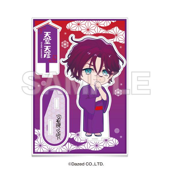 Q版立牌:天堂天彥身穿浴衣,以「超人共居單位的故事『魅力』」泡湯巡禮為主題的立牌。