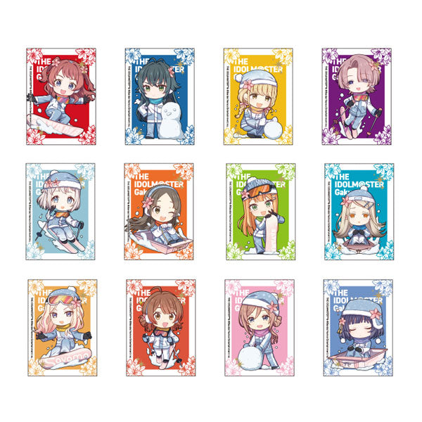 學園偶像大師迷你角色交換透明卡,一套12款設計圖樣。