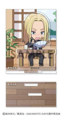 神神廻 Acryroom 立牌,坂本日常系列,角色坐在桌前吃飯。