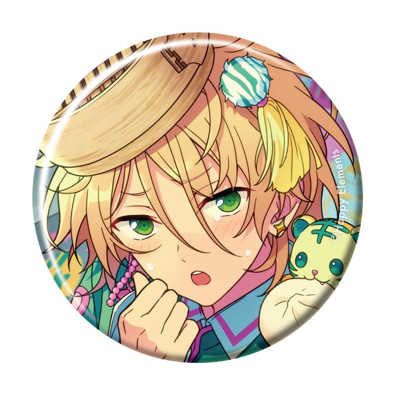 偶像夢幻祭Collection徽章:金髮綠眼動漫角色,臉上帶汗特寫。