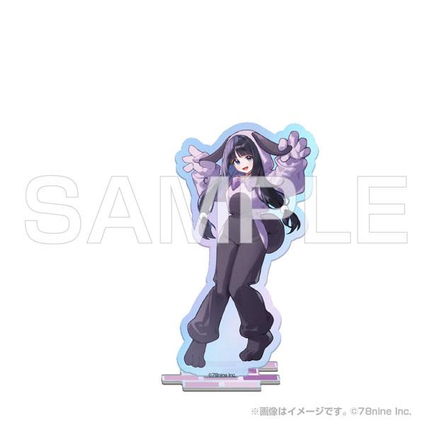 黑神Maki動物布偶裝極光立牌,身穿兔子造型服裝的全身像。