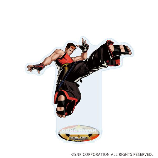 金東煥立牌,動態踢腿姿勢,《餓狼傳說 City of the Wolves》官方插圖。