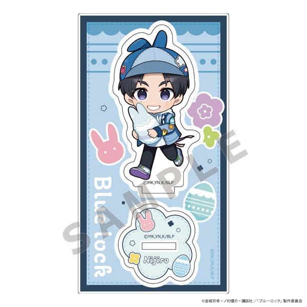 七星虹郎牛仔復活節立牌,Q版角色抱著兔子玩偶。