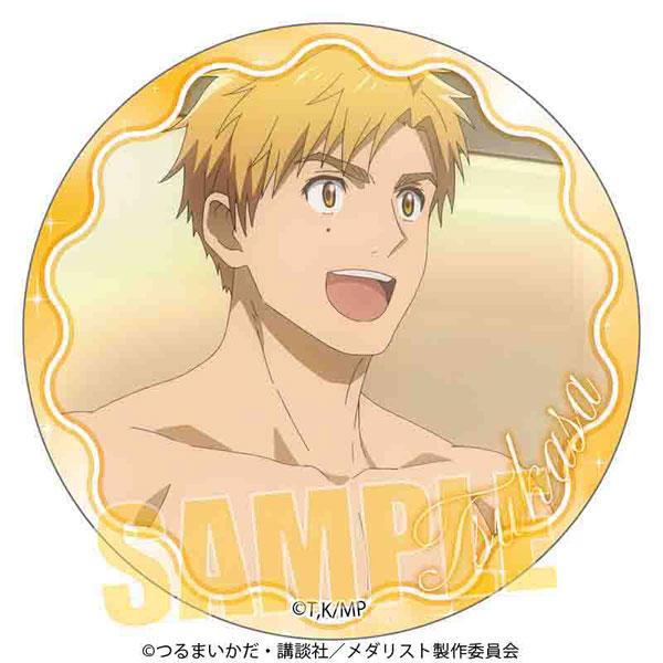 金牌得主 回憶徽章:明浦路司D,金色邊框內人物角色半身像,面帶笑容。