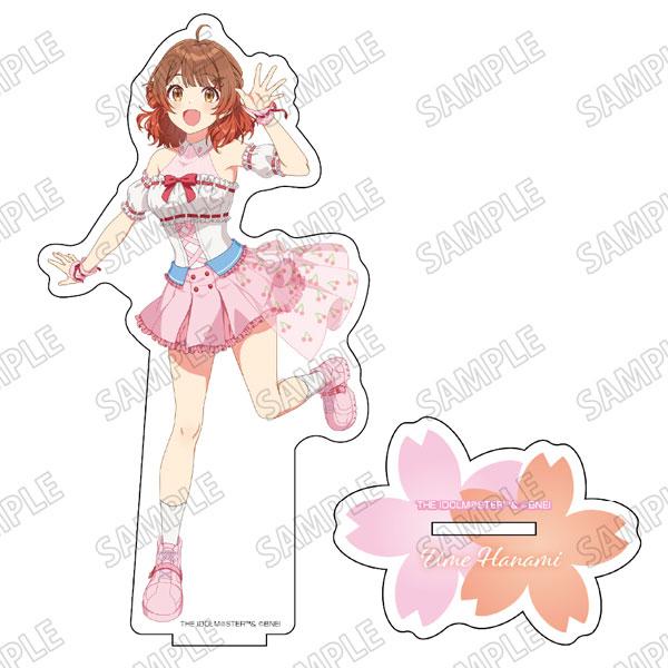 「學園偶像大師」花海佑芽櫻花色立牌,人物揮手,搭配櫻花底座。