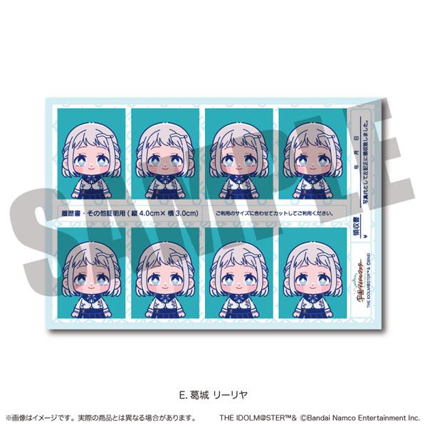 葛城莉莉亞證件照風格貼紙Vol.2,包含多個相同設計的Q版人物頭像。