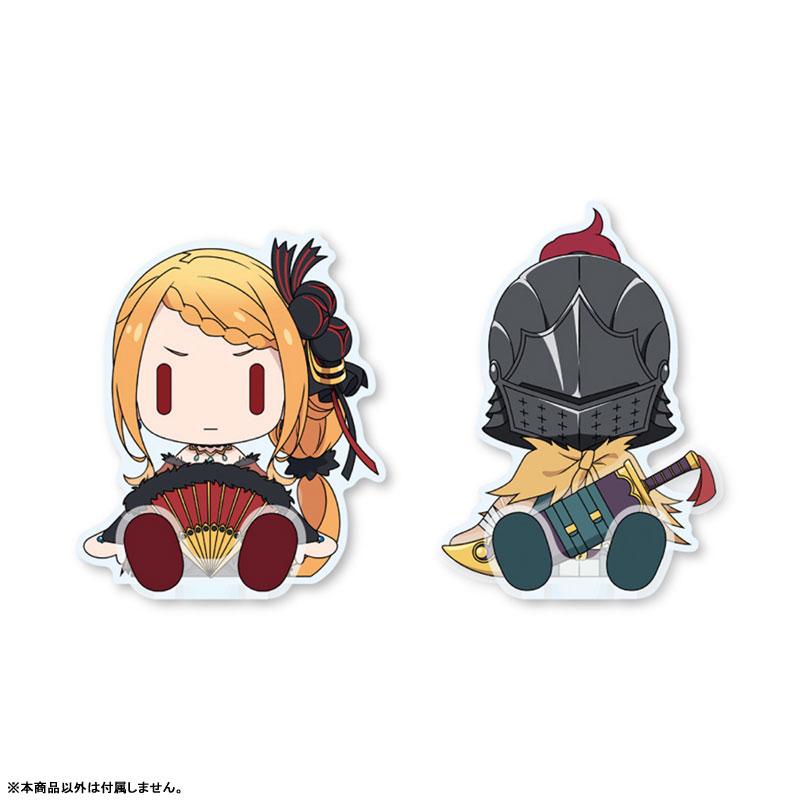 《Re:從零開始的異世界生活》普莉希拉·跋利耶爾坐姿吉祥物,以及另一人偶,展示圖。