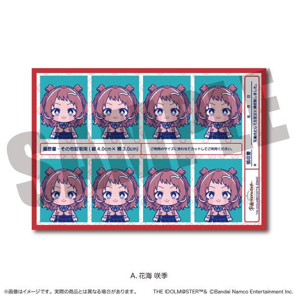 「學園偶像大師」花海咲季證件照風格貼紙Vol.2,多個Q版人物頭像排列。