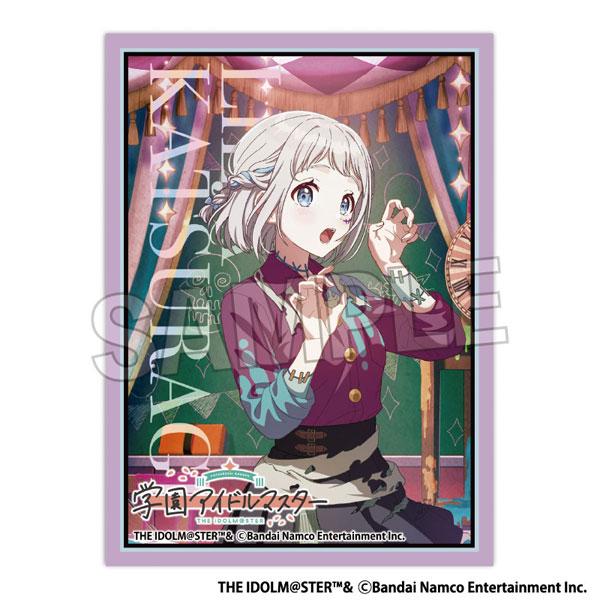 學園偶像大師插圖卡套MAT:萬聖節葛城莉莉亞,卡通人物立繪,紫色背景。