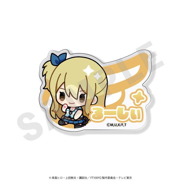「FAIRY TAIL 魔導少年 100年任務」姓名徽章,露西角色,Q版造型。