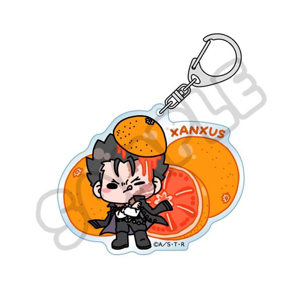 家庭教師REBORN! XANXUS Q版柑橘鑰匙扣。