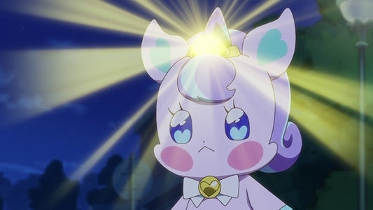 出自 "Wandafuru Puri Kyua!" 系列第30集 "Wandafuru na Castle!「 選自 」Wandafuru Prikyua!提前曝光的場景剪輯！　Nico 向 Meeme 透露了 Kagamiishi 的秘密。