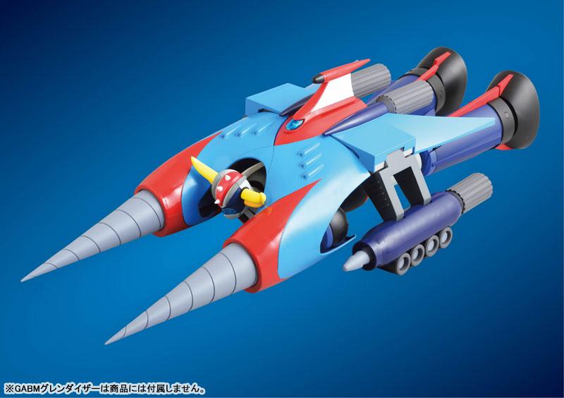 鑽型合體機模型，藍色、紅色、銀色配色，鑽頭造型，細節豐富，GRAND ACTION BIGSIZE MODEL系列.