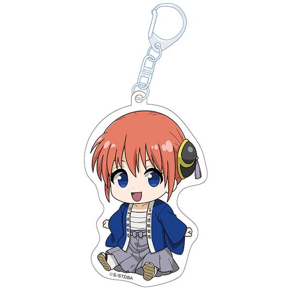 [預訂] 銀魂 Petan娘鑰匙扣 vol.3，神樂坐姿造型，可愛Q版設計。