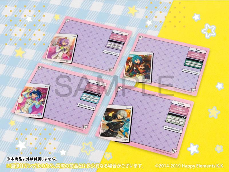 [預訂] 偶像夢幻祭 DECOPAD S，展示多款角色卡片及粉色邊框裝飾墊設計。