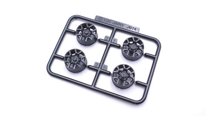 1/24 鈴木Jimny JB74模型零件：輪胎組，塑膠射出框架。