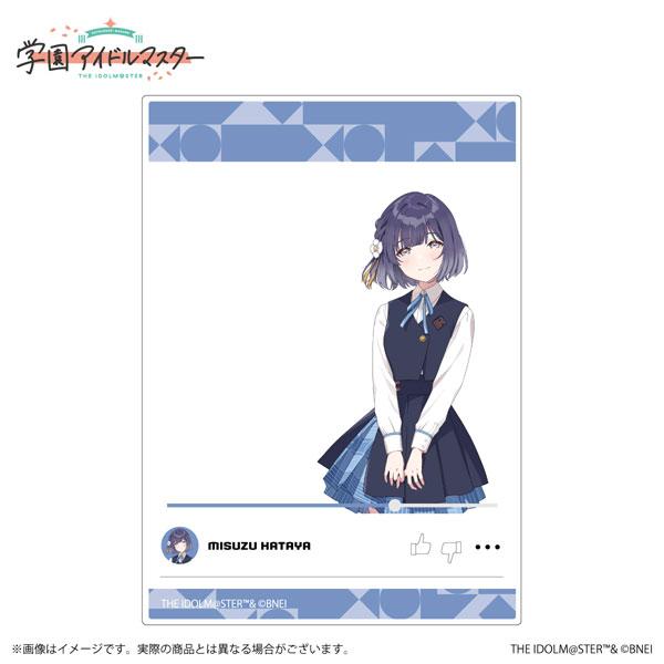 [預訂] 學園偶像大師公式透明卡，秦谷美鈴穿著制服的立繪圖案。