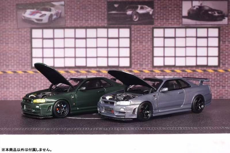 [預訂] 1/64 日產 天際線 GTR R34 (NISMO) CUSTOMIZED 深綠色《24年9月預約》