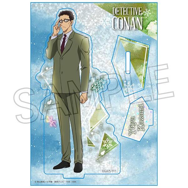 名偵探柯南Shine系列立牌，風見裕也穿著西裝，背景有雪花裝飾。