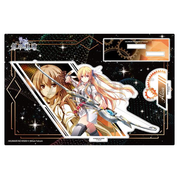 [預訂] 創之軌跡 Cut-in 立牌，亞莉莎持武器的立繪，背景有星空圖案。