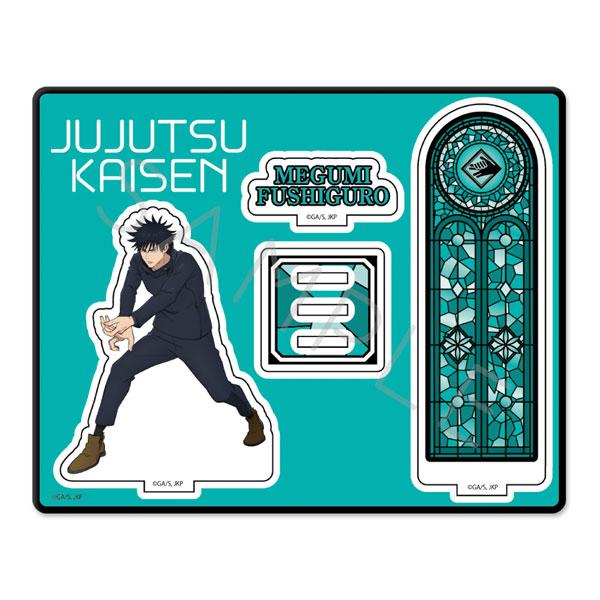 [預訂] 咒術迴戰立牌，伏黑惠擺出姿勢，搭配幾何窗花設計。