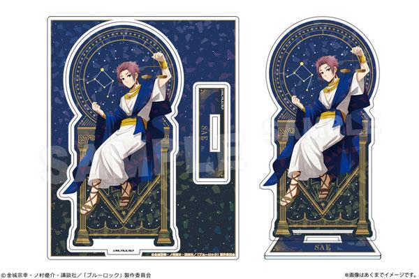 [預訂] 糸師冴星座全息立牌：身著長袍，手持天秤，星座背景。