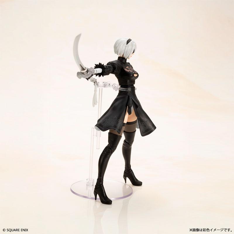[預訂] NieR：Automata 2B (寄葉二號B型) 塑膠模型套件，持劍站立展示。