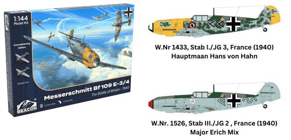 [預訂] 1/144 梅塞施密特 Bf109E-3/4“英國之戰 1940年”雙人組合 模型《24年11月預約》