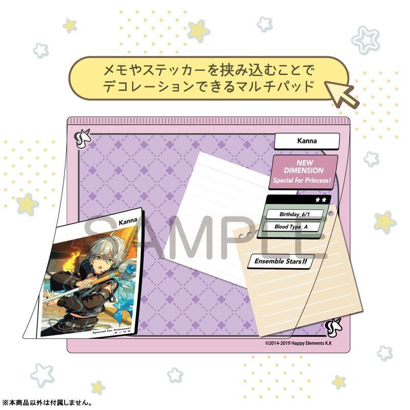 [預訂] 偶像夢幻祭 DECOPAD 鉋，展示可裝飾筆記和貼紙的多功能墊，包含角色卡片設計。