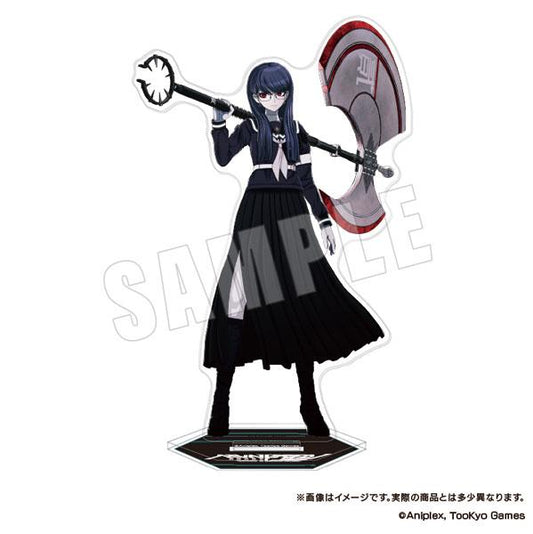 [預訂] HUNDRED LINE -最終防衛學園- 雫原比留子立牌，持巨型武器站立。