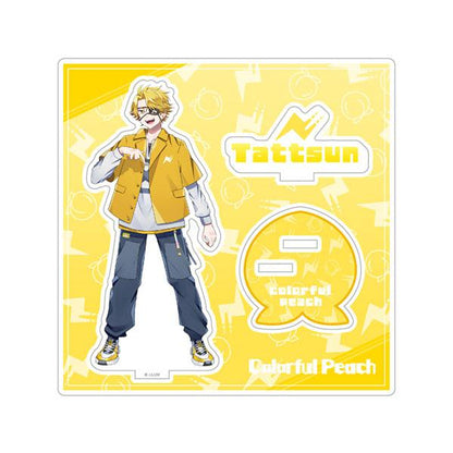 [預訂] ColorfulPeach Karapichi Collection Vol.1，Tattsun Ver.立牌，黃色背景上有Tattsun角色全身像。