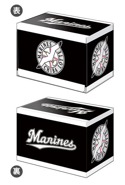 武士道高級牌組收納盒，黑色背景，印有千葉羅德海洋隊標誌。