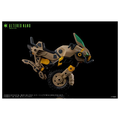 Altered Nano AN-02 AA-CAVALL〈卡瓦斯〉摩托車模型，米色與黃色塗裝。