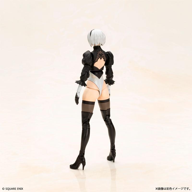 [預訂] NieR：Automata 2B(寄葉二號B型) 塑膠模型套件，背面特寫。