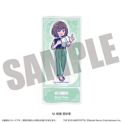 「學園偶像大師」根緒亞紗里立牌，手持書本，舉起手指的全身像。