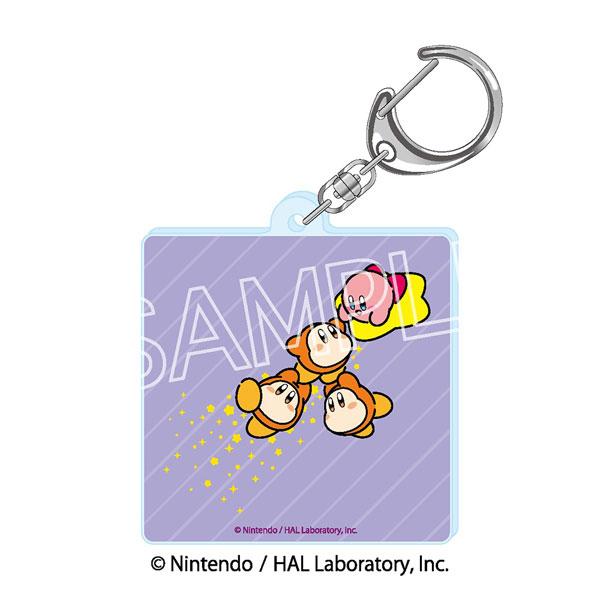 [預訂] 星之卡比 片狀鎖匙扣 B：卡比乘坐星星方塊，瓦豆魯迪相伴。